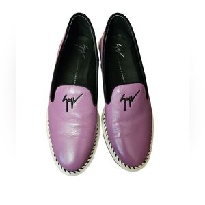 Giuseppe Zanotti purple loafers